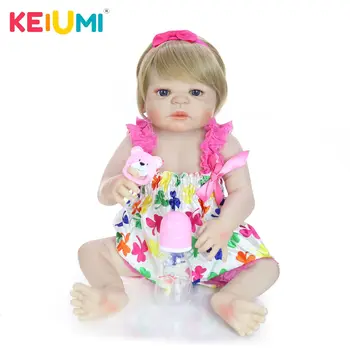 Reborn Baby Doll KEIUMI 55cm Full Body Silikoninis Realistinis Kūdikių Lėlės Tikroviška Vaikiška Lėlė Princesė Originalios Lėlės, Žaislai Mergina