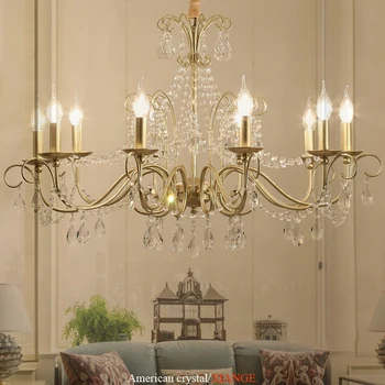 Retro liustra kambarį liustra miegamasis restoranas Jane Europos prancūzų krištolo sietynas, miegamasis kristalų chander