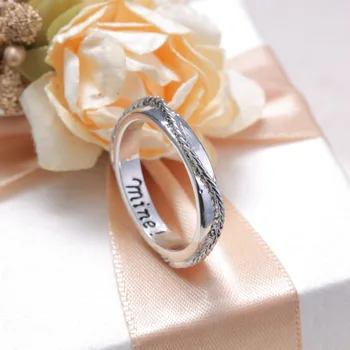 Rinhoo pora Žiedas moterims šalis Jubiliejų Dalyvavimas Graviruoti mano Romantiška vestuvių žiedas