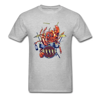 Rock N Roll T-shirt Vyrai Marškinėlius Arkliukas Omaras Mados Darbo Dieną Viršūnes Tees O Kaklo Medvilnės T Shirts Hip-Hop Drabužius Juokinga Krabų