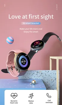 S2 Smart Watch Vyrų, Moterų Kraujo Spaudimą, Širdies ritmą Sport Fitness Tracker Žiūrėti Smartwatch Vandeniui Smart Laikrodžiai IP67