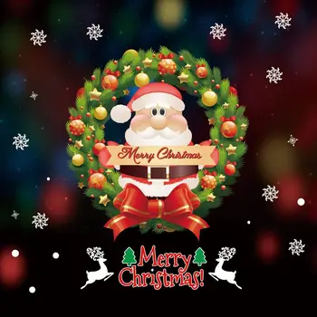 Santa Claus Lipdukas Linksmų Kalėdų eglutę Lango Lipdukas PVC, atsparus Vandeniui 2021 Naujųjų Metų Siena Lipdukas Namų Puošybai