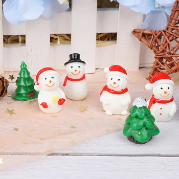 Santa Claus Sniego Medis Mini Dervos Kalėdinė Dekoracija Micro Kraštovaizdžio Modelis 