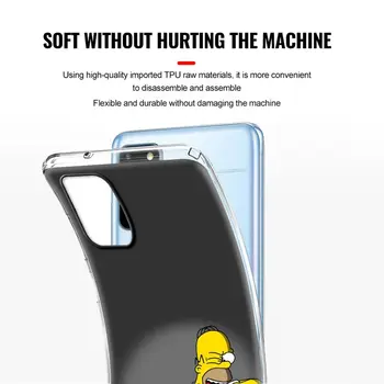 Simpsonai atsparus smūgiams oro Pagalvė Telefono dėklas Samsung Galaxy S10 S10e S20 Plius FE S8 S9 S10 Lite S20 Ultra 5G Atvejais, Minkštas Viršelis