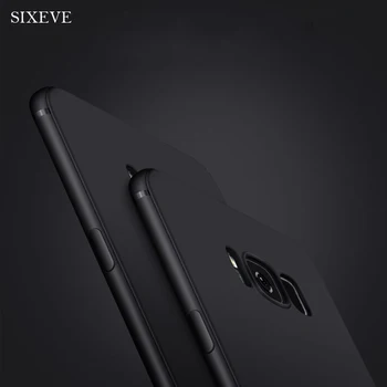 SIXEVE Minkštos TPU Case For samsung Galaxy S8 S9 Plus Slim Atgal Odos Ultra Plonas Candy spalvas Telefono Dangtelį samsung S9Plus Coque