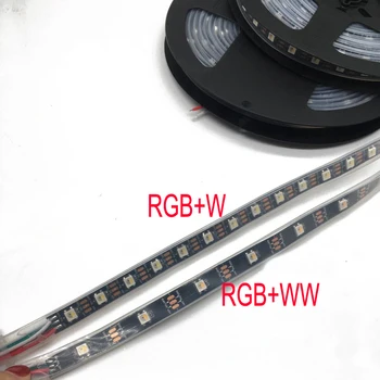 SK6812 RGBW (panašiai ws2812b) 4 1 1/4m/5m 30/60/144 led/taškų/m;atskiras naudojamos led juostelės IP30/IP65/IP67 DC5V