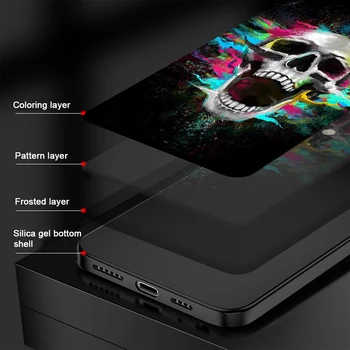 Skeletas Atveju iPhone 12 11 Pro Max Mini Atgal 