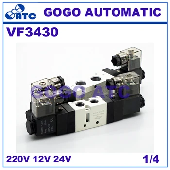 SMC solenoid valve VF3430 pneumatinių komponentų 3 pozicija vienos elektromagnetinio magnetinis ventilis 24 12 220V G D sąsaja skersmuo