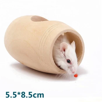 Statinės Formos Žiurkėno Namas Medinis Žaislas Žiurkėno Smulkių Gyvūnų Pelės Triušis Lova Narve House Pet Supplies Pet Žaislas Naujas