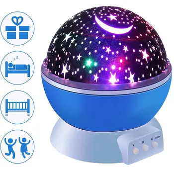 Sukasi LED Nakties Šviesos Projektorius Nugara Žvaigždėtas Dangus Star Master Vaikų Miegamasis Kūdikių Miego Romantiška USB Lempa Projekcija Dovanos