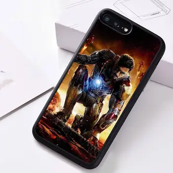 Super herojus Geležinis Žmogus Telefono dėklas Guminis iPhone 12 pro max mini pro 11 XS MAX 8 7 6 6S Plus X 5S SE 2020 XR atveju