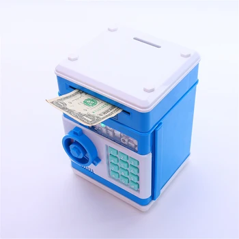 Taupyklė Saugos Piggy Bank Mini Atm Elektroninių Slaptažodį Kramtomoji Monetų grynųjų Pinigų priėmimo Mašina Vaikams, kaip Dovana ATM-ZH