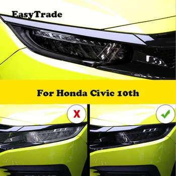 TPU Juoda Automobilių Žibintų Plėvelė Apsaugos Lipdukas, Decal Anti-Scratch Honda Civic Accord 10 CRV 2017 2018 2020 Priedai