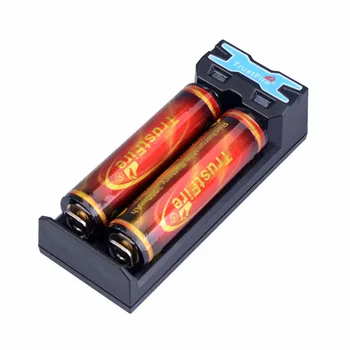 TrustFire TR-016 USB Li-ion Baterija, Įkroviklis, 2 Lizdai + 2VNT TrustFire 18650 3000mah), 3,7 V Įkrovimo Saugomų Baterijos