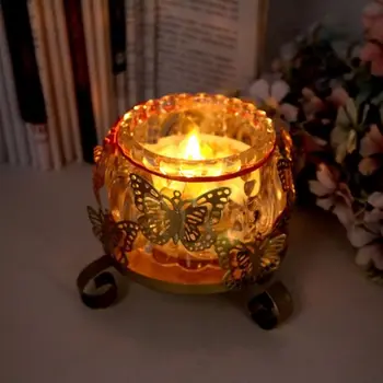 Tuščiaviduriai-Suprojektuoti Žvakidė Metalinė Geležis Vestuvių Žvakių Laikikliai Aukso Apkalos Apdailos Namų Miegamasis