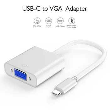 Usb C Vga Adapterį,C Tipo Į Vga Adapteris, Suderinamas su Macbook Pro 2016/2017/2018,Macbook Air 
