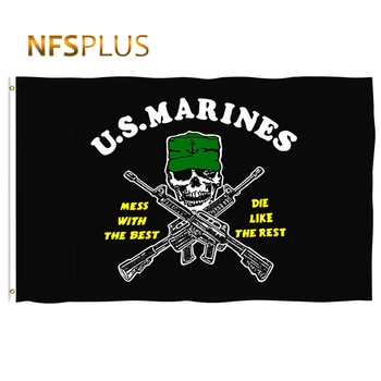 USMC Vėliavos JAV Jūrų 3x5 Metrų Poliesteris JAV Armijos Kareivis Spausdinami Namų ir Šalies, Dekoratyvinis Užsakymą Amerikos Vėliavas ir Plakatus