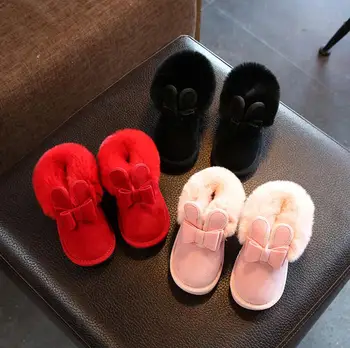 Vaikai batai Merginos batai 2020 nauji žieminiai Sniego batai Neperšlampami šilti batai Princesė vaikų batai plius aksomo vilnos batai