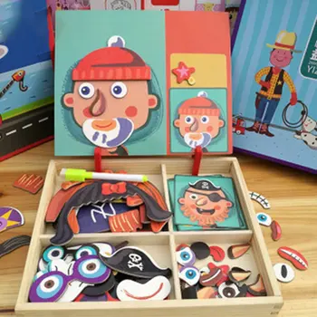 Vaikų Smart Magnetinis Knygų 3D Galvosūkiai Smegenų Mokymo Žaidimas Dėlionė Švietimo Žaislai Vaikams Kalėdų Dovana