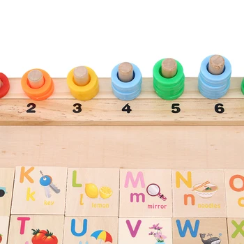 Vaivorykštė Montessori Matematikos Žaislai Vaikams, Skaitmeniniai Spalvų Pažinimo Mediniai Ankstyvasis Ugdymas Švietimo Matematikos Žaislai