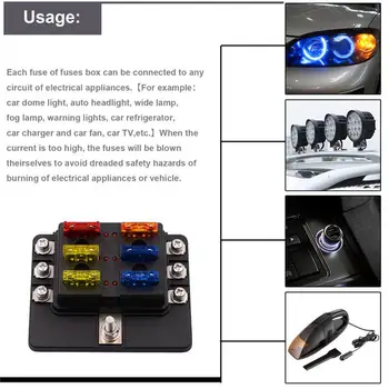 Varžtas Privalomas Post Modelis 12 Būdų Saugiklių Dėžutė su LED Indikatorius
