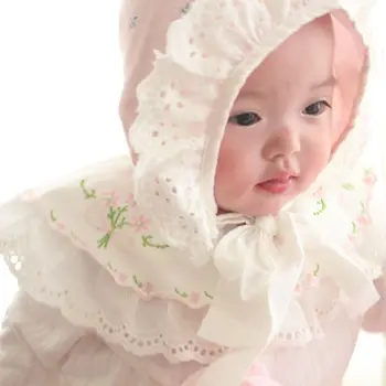 Vasaros Saldūs Naujagimių Bžūp Vaikas Platus Pusėje Nėrinių Jungiamąją Skrybėlę Motinos ir Vaiko Prekių Princesė Cool Baby Merginos Skrybėlės