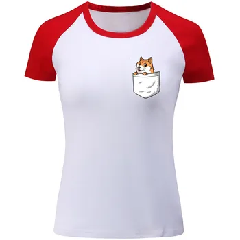 Vasaros Stiliaus Moterų trumpomis Rankovėmis 2021 Mados Premium Kišenėje Doge T-Shirt Shiba Inu Tokio Wow Drėgnus Pikselių T Shirts Moteris Drabužiai