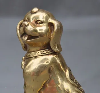 Vestuvių dekoravimas Kinija bronzos Feng shui laimingas Zodiako gyvūnų gerovės monetos yuanbao šuns statula Naujųjų Metų
