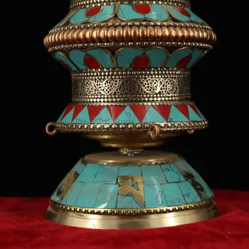 Vestuvių dekoravimas Nepalo gryno vario rankų filigranas inkrustacijos brangakmenio rotoriaus Budistų priemonių Faqi Phurba Vajra