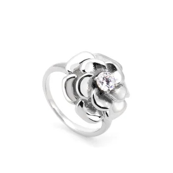 Vestuvių žiedas, skirtas moterų nerūdijančio plieno mados pora žiedas dovanos moteriai, Priedai didmeninė Gėlės cirkonis žiedai, papuošalai