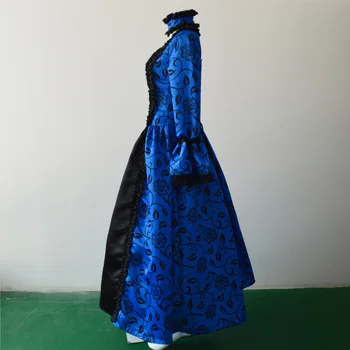 Viduramžių Gotikos Karalienės Viktorijos Suknelė Nėrinių Apdaila Varpas Rankovėmis Kamuolys Suknelė 18-ojo Amžiaus Teatro Kostiumų Moterų Helovinas Fancy Dress