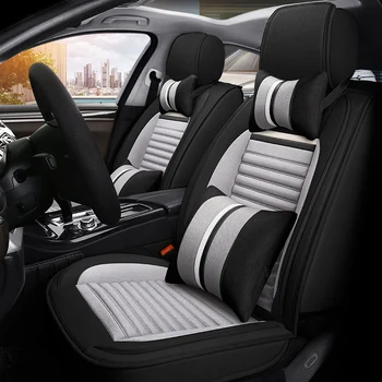 Visiška linų pluošto automobilių sėdynės padengti automobilių sėdynės apima Hyundai avante solaris veloster i30 didybė 