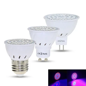 Viso Spektro LED Grow Light 36 54 72Leds Augalų Šviesos Fitolampy Fito Lempa E27/GU10/MR16 Patalpų Sodo Augalai Hydroponics