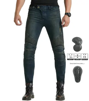 VOLERO Featherbed Jeans vyriški Motociklo džinsus, motociklą mountain buggy ATV lokomotyvų apsauginės kelnės