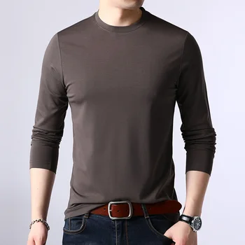 Vyrų 2020 naują pavasario rudens medvilnės marškinėliai vyrams, ilgomis rankovėmis apvalios kaklo t shirts 3090