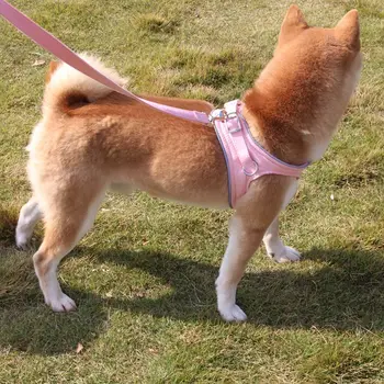 Šuo Vaikščioti Krūtinės Diržas Lengvas Aksomo Panaudoti Mažoms Ir Vidutinio Dydžio Šunims, Atspindintis Pėsčiomis Liemenė