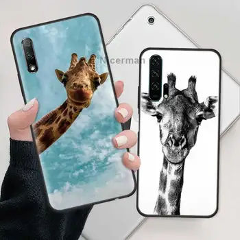 Žirafa Anime Atveju Huawei Honor 20 9X Pro 10 30 Lite Jaunimo 20e 9C 9S 9A X10 Max 5G 8X Silikono Telefono Coque